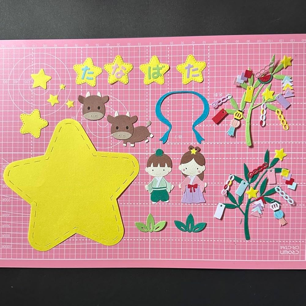 Amazon.co.jp: ダイカット七夕織姫と彦星アルバムクラフトカット